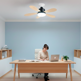 FOCO VENTILADOR LED AIR-5 MASTER COOL BLACK AND WOOD 18W + CONTROL REMOTO