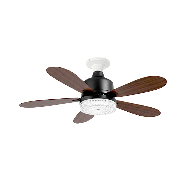 FOCO VENTILADOR LED AIR-5 MASTER COOL BLACK AND NOGAL 18W + CONTROL REMOTO