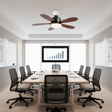 FOCO VENTILADOR LED AIR-5 MASTER COOL BLACK AND NOGAL 18W + CONTROL REMOTO