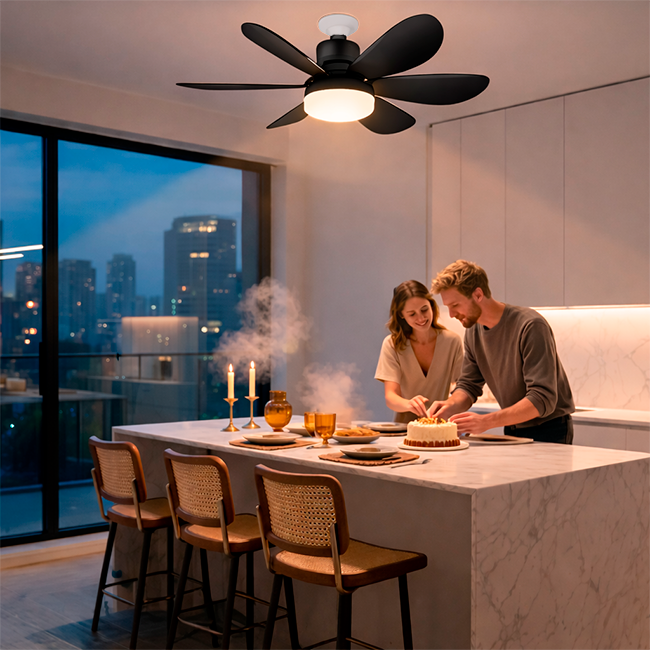 FOCO VENTILADOR LED AIR-6 MASTER COOL BLACK 18W + CONTROL REMOTO