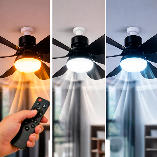 FOCO VENTILADOR LED AIR-6 MASTER COOL BLACK 18W + CONTROL REMOTO