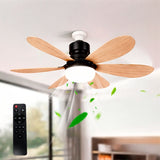 FOCO VENTILADOR LED AIR-6 MASTER COOL BLACK AND WOOD 18W + CONTROL REMOTO