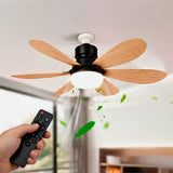 FOCO VENTILADOR LED AIR-6 MASTER COOL BLACK AND WOOD 18W + CONTROL REMOTO