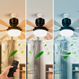 FOCO VENTILADOR LED AIR-6 MASTER COOL BLACK AND WOOD 18W + CONTROL REMOTO