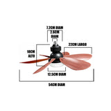 FOCO VENTILADOR LED AIR-6 MASTER COOL BLACK AND NOGAL 18W + CONTROL REMOTO