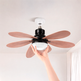 FOCO VENTILADOR LED AIR-6 MASTER COOL BLACK AND NOGAL 18W + CONTROL REMOTO