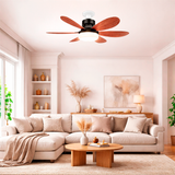 FOCO VENTILADOR LED AIR-6 MASTER COOL BLACK AND NOGAL 18W + CONTROL REMOTO