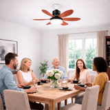 FOCO VENTILADOR LED AIR-6 MASTER COOL BLACK AND NOGAL 18W + CONTROL REMOTO