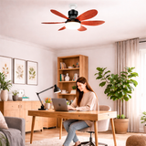 FOCO VENTILADOR LED AIR-6 MASTER COOL BLACK AND NOGAL 18W + CONTROL REMOTO