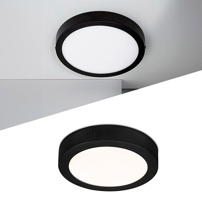 PANEL NEGRO LED CIRCULAR 24W ADOSABLE SIMPLE LUZ INTERMEDIA 4000K - ILUMINA