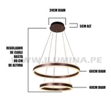 LÁMPARA COLGANTE GINEBRA COFFEE LED + CONTROL REMOTO