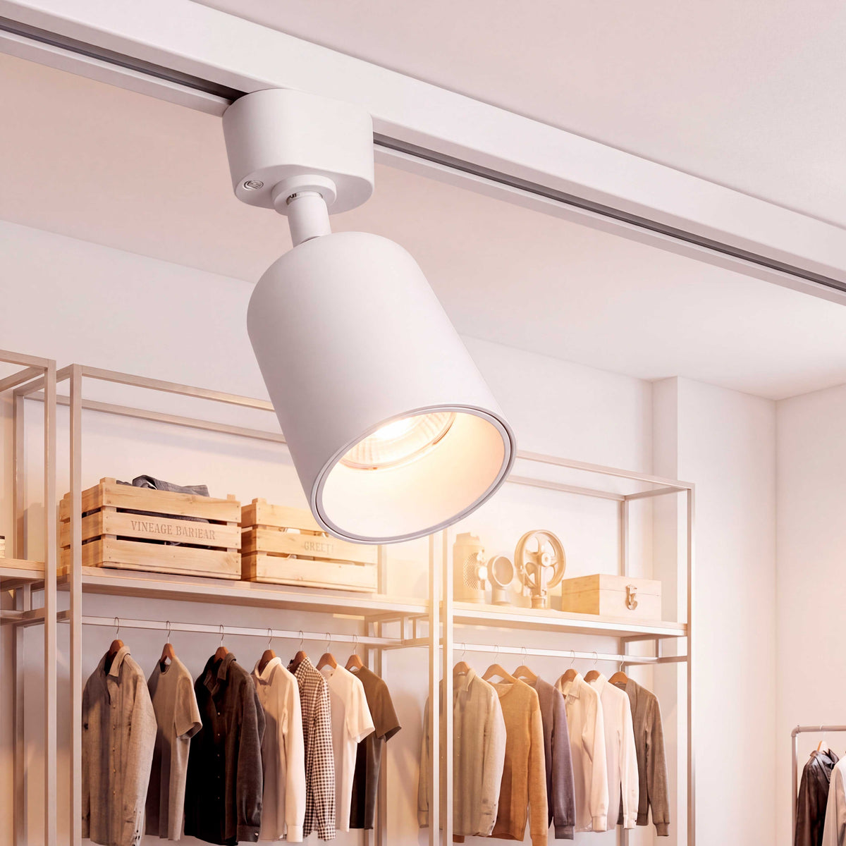 SPOT DE RIEL AURORA COLOR WHITE- SIN DICROICO