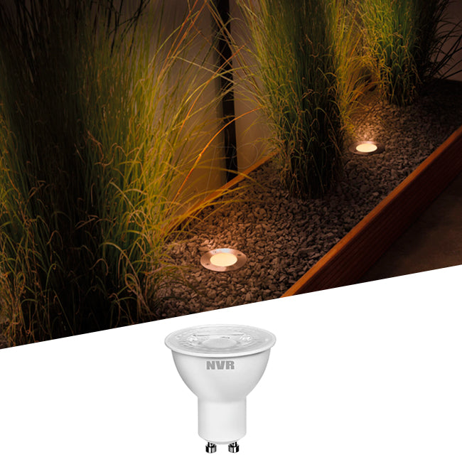 DICROICO LED 8W GU10 3000K LUZ CÁLIDA MARCA NVR