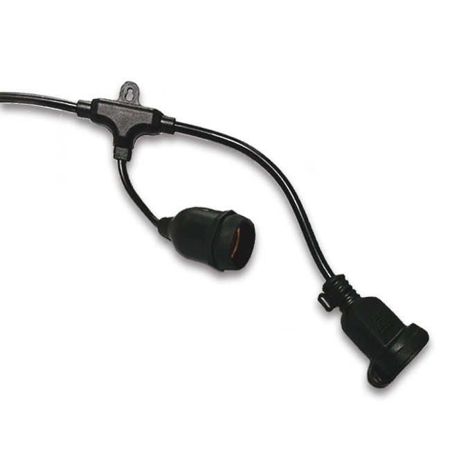 GUIRNALDA DE CAUCHO COLGANTE DE 10MTS CON 20 SOCKETS MARCA BK