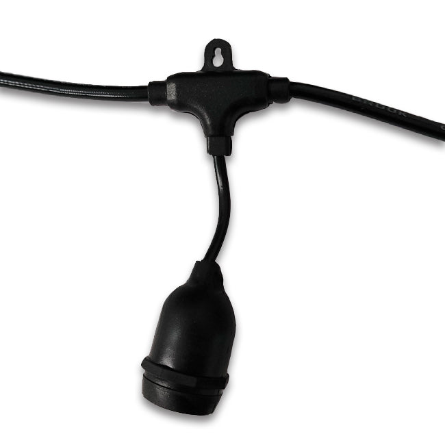 GUIRNALDA DE CAUCHO COLGANTE DE 10MTS CON 20 SOCKETS MARCA BK