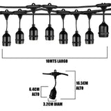GUIRNALDA DE CAUCHO COLGANTE DE 10MTS CON 20 SOCKETS MARCA BK