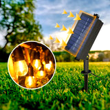 GUIRNALDA LED SOLAR COLGANTE DE 12MTS + 10 FOCOS LED + CONTROL REMOTO