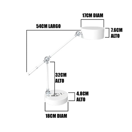 LÁMPARA DE MESA CONSTANZA SMART TOUCH LED 15W TRICOLOR + CARGADOR WIRELESS NFC