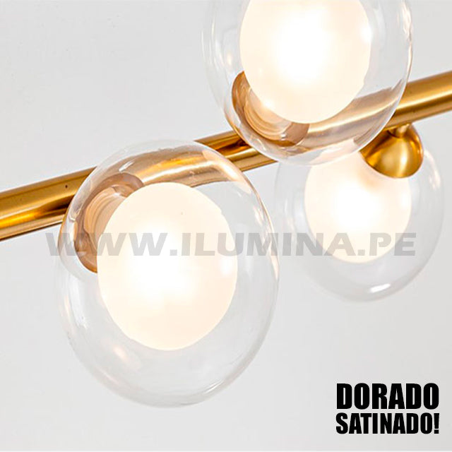 LÁMPARA DE TECHO ITALIA GOLD LED + FOCO LED SMD 4W G9 LUZ BLANCA