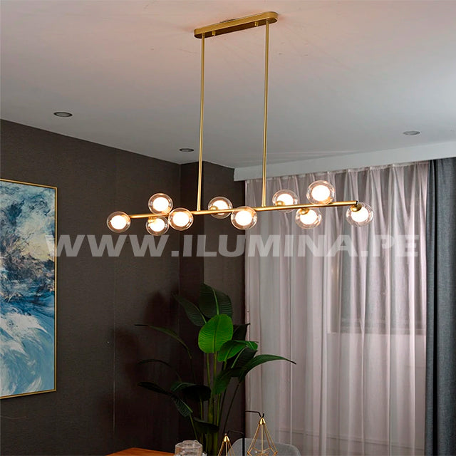 LÁMPARA DE TECHO ITALIA GOLD LED + FOCO LED SMD 4W G9 LUZ BLANCA