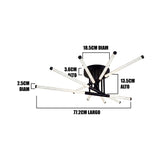 LÁMPARA DE TECHO SUPERNOVA BLACK LED + CONTROL REMOTO
