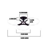 LÁMPARA DE TECHO ESCOCIA TRÍO BLACK LED + CONTROL REMOTO