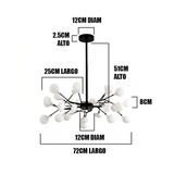 LÁMPARA DE TECHO SPUTNIK NATIVA BLACK - SIN FOCOS
