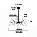 LÁMPARA DE TECHO SPUTNIK NATIVA BLACK - SIN FOCOS