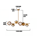 LÁMPARA DE TECHO SPUTNIK NOVA GOLD - SIN FOCOS