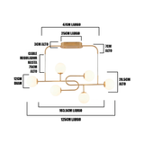 LÁMPARA COLGANTE DE TECHO INFINITY GOLD - SIN FOCOS