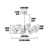 LÁMPARA DE TECHO SPUTNIK ATOMIC CHROME SILVER - SIN FOCOS