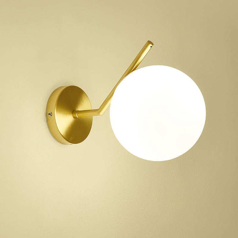 LÁMPARA DE PARED INTERIOR TANIA GOLD + FOCO LED FILAMENTO G45 4W E27 TRANSPARENTE