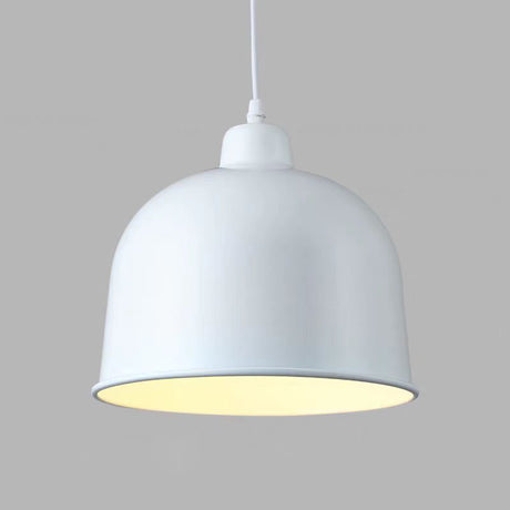 LÁMPARA COLGANTE CAMPANA DE ALUMINIO ZURICH WHITE / SIN FOCO