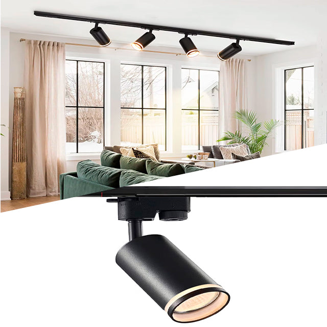 SPOT DE RIEL AMANDA COLOR NEGRO GU10 – i-Lumina