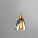 LÁMPARA COLGANTE CAMPANA DE VIDRIO THAIS BLACK / SIN FOCO