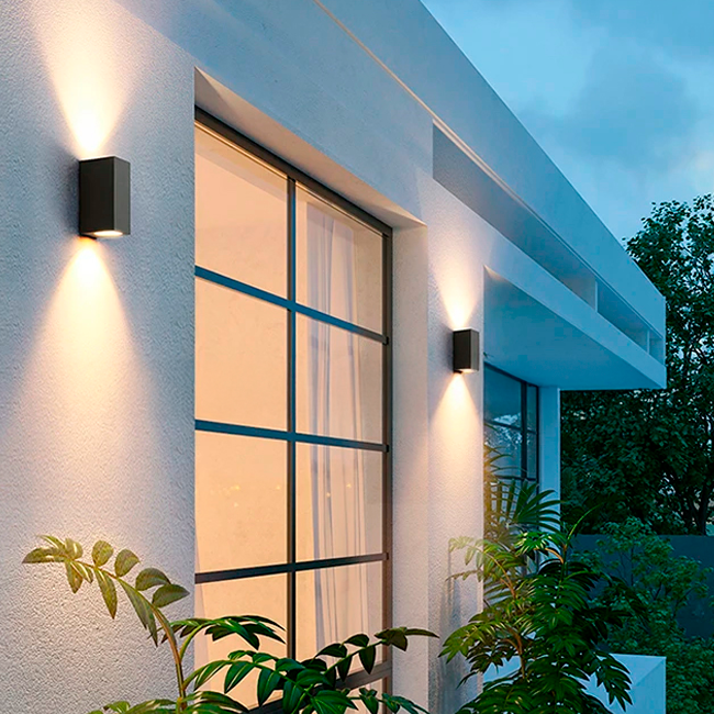 LÁMPARA DE EXTERIOR LED AMOSIEL BLACK LUZ CÁLIDA