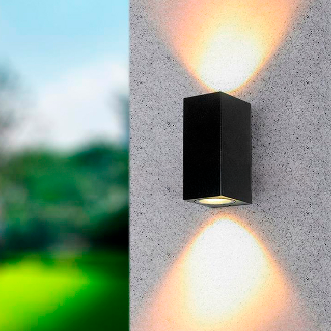 LÁMPARA DE EXTERIOR LED AMOSIEL BLACK LUZ CÁLIDA