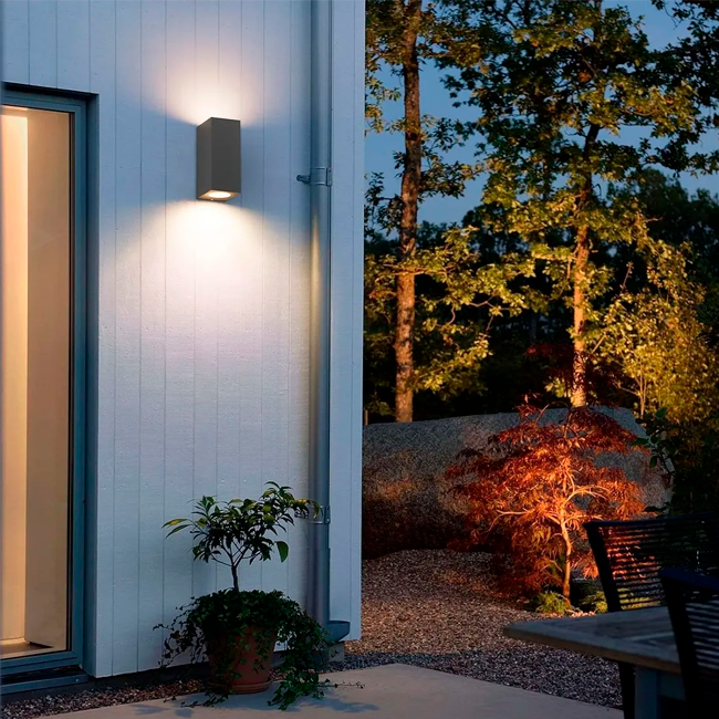 LÁMPARA DE EXTERIOR LED AMOSIEL BLACK LUZ CÁLIDA