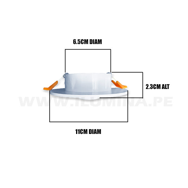 ICORP-2030WH SET COMPLETO - SPOT EMPOTRABLE CON DICROICO LED 6W LUZ CÁLIDA 2700K