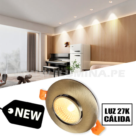 ICORP-2040AB SET COMPLETO - SPOT EMPOTRABLE CON DICROICO LED 6W LUZ CÁLIDA 2700K