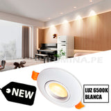 SET COMPLETO - SPOT EMPOTRABLE ICORP-2040WH CON DICROICO LED 6W LUZ BLANCA 6500K