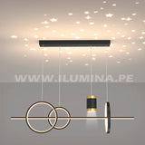 LÁMPARA COLGANTE TRICOLOR TRIANA BLACK AND GOLD LED ECOLAMPS