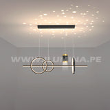 LÁMPARA COLGANTE TRICOLOR TRIANA BLACK AND GOLD LED ECOLAMPS