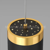 LÁMPARA COLGANTE TRICOLOR TRIANA BLACK AND GOLD LED ECOLAMPS