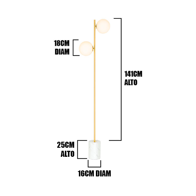 LÁMPARA DE PIE VIBIA LUX GOLD - SIN FOCO