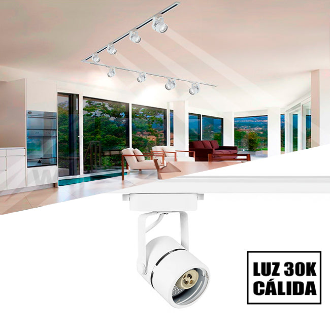 SPOT DE RIEL CARLA WHITE LED - SIN DICROICO