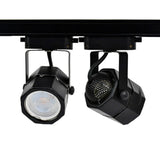 SPOT DE RIEL CARLA BLACK LED + DICROICO LED 6W LUZ CÁLIDA 3000K