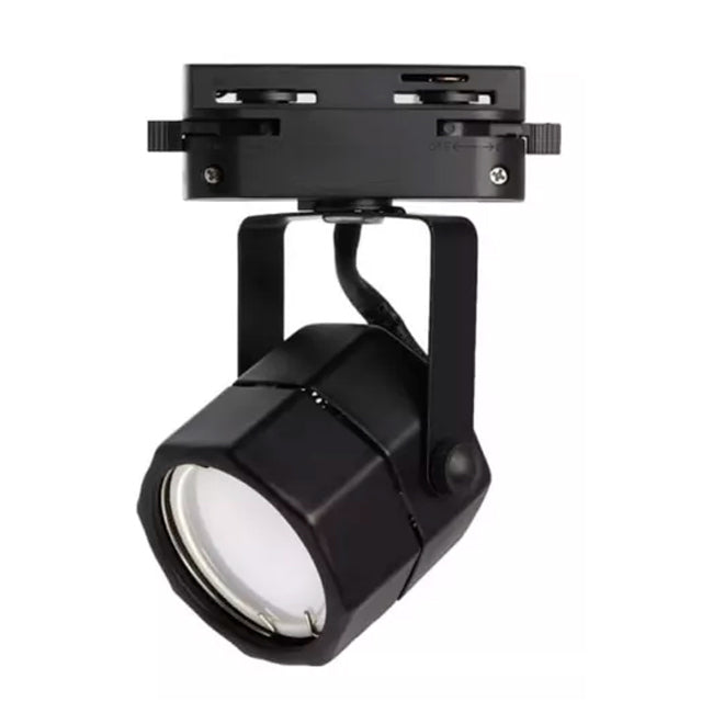 SPOT DE RIEL CARLA BLACK LED + DICROICO LED 6W LUZ CÁLIDA 3000K