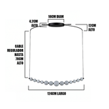 LÁMPARA COLGANTE LED PERLA BLACK + CONTROL REMOTO