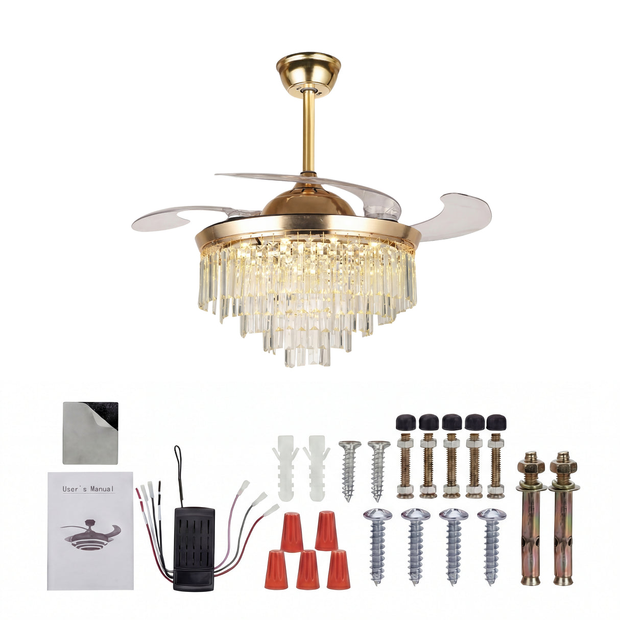 accesorios y control remoto ventilador de techo de lujo i-lumina